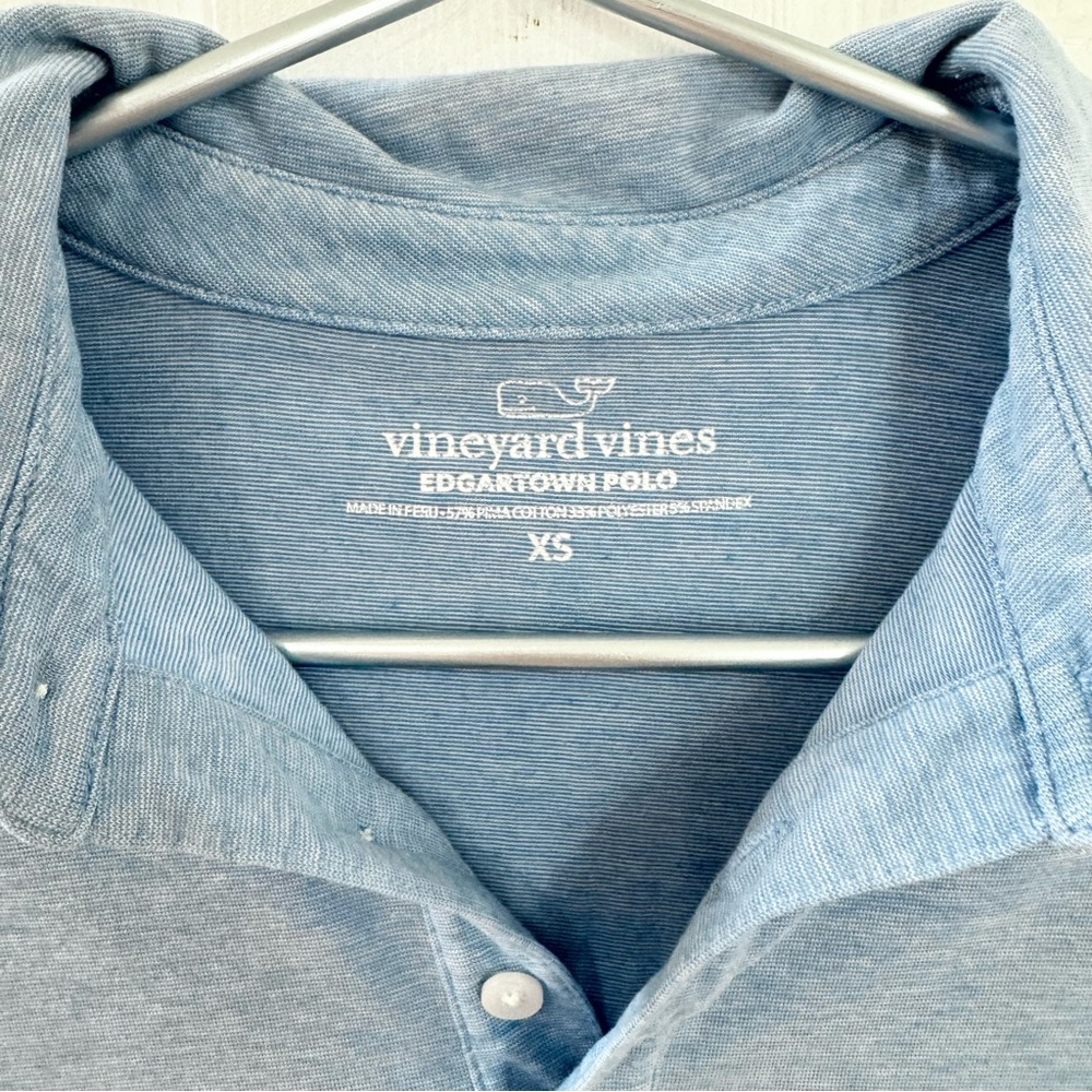 Vineyard Vines Men’s Light Blue Edgartown Polo XS - Picture 3 of 4